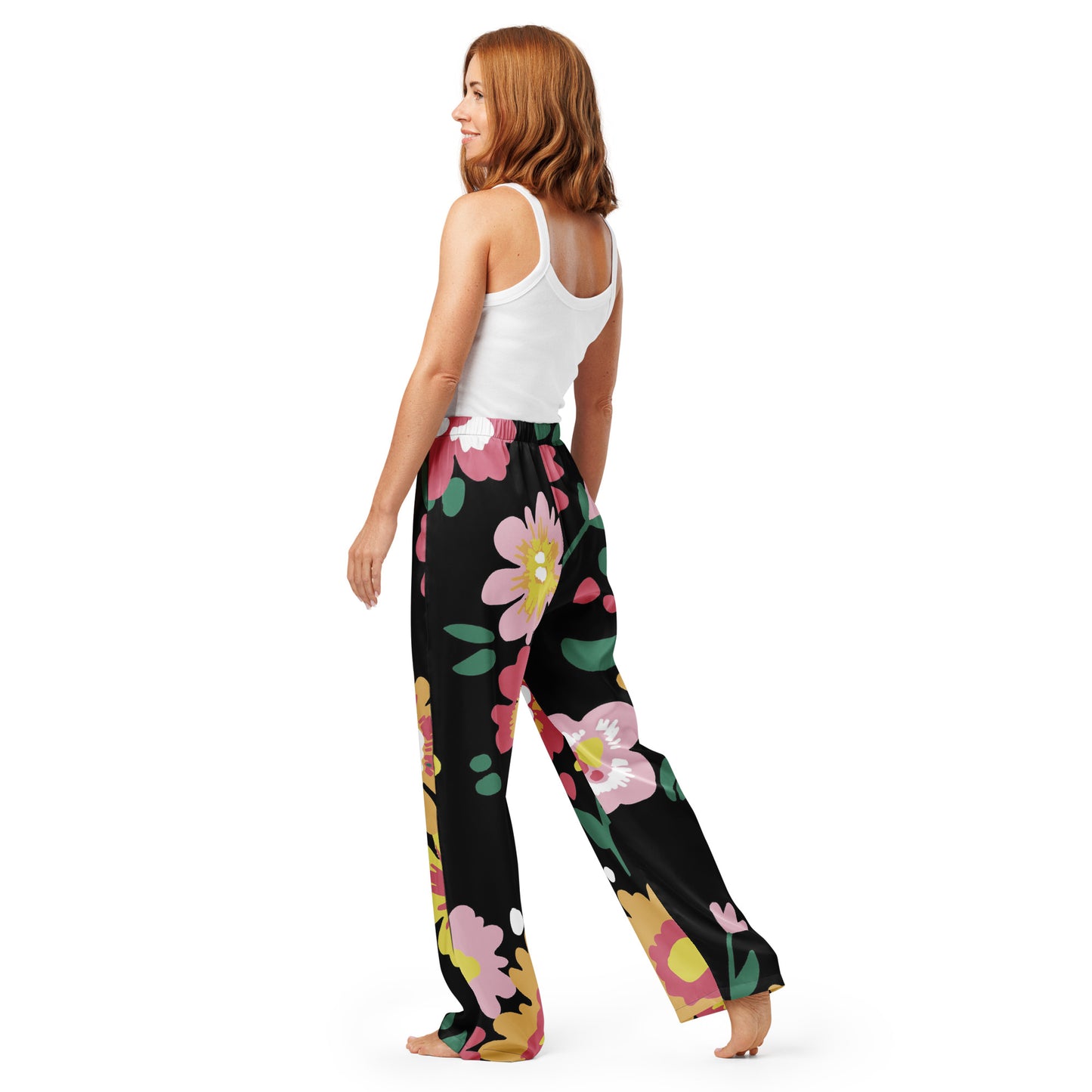 Dreamy Dear Women’s Pajama Pants, Black Color Pop