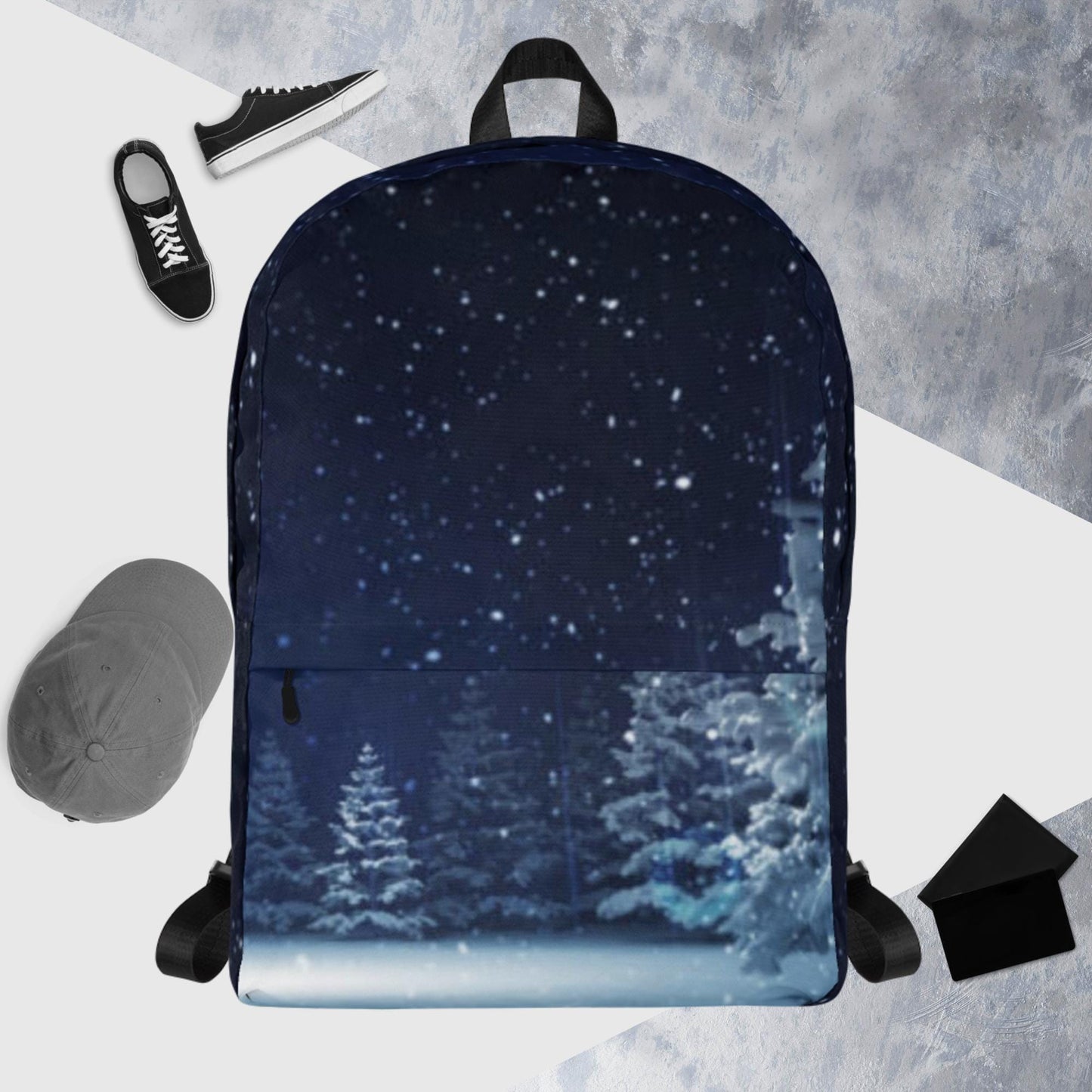 Dreamy Dear Backpack, Snowy Night Pines
